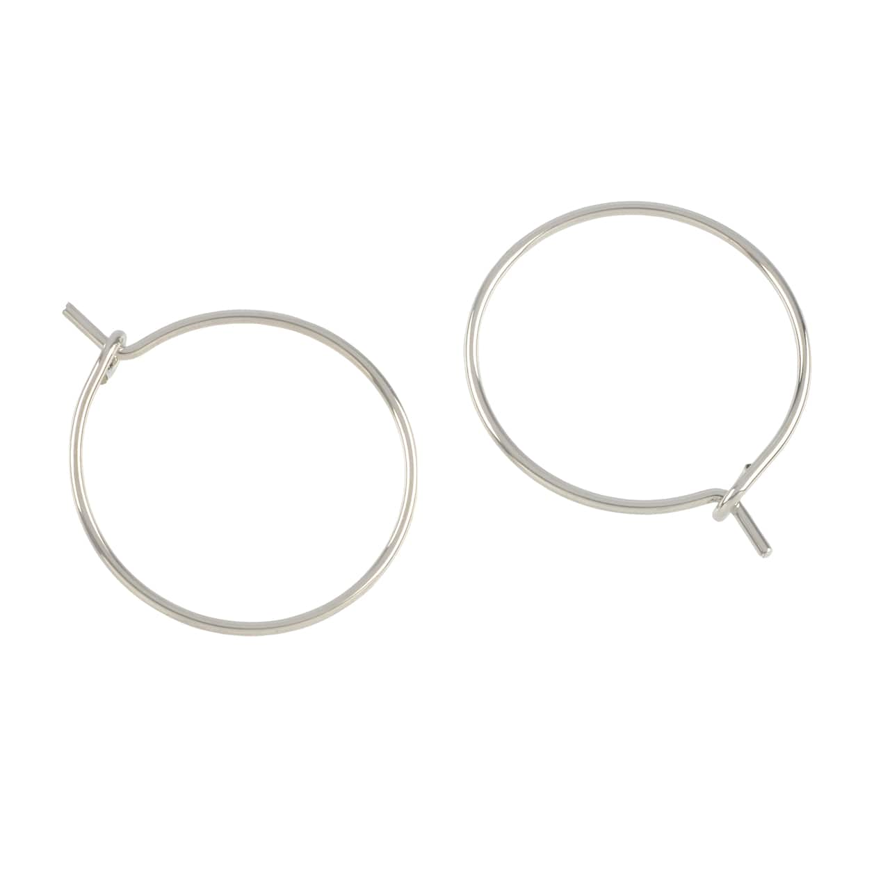 12 Packs: 10 ct. (120 total) 20mm Ear Wire Beading Hoops by Bead Landing™